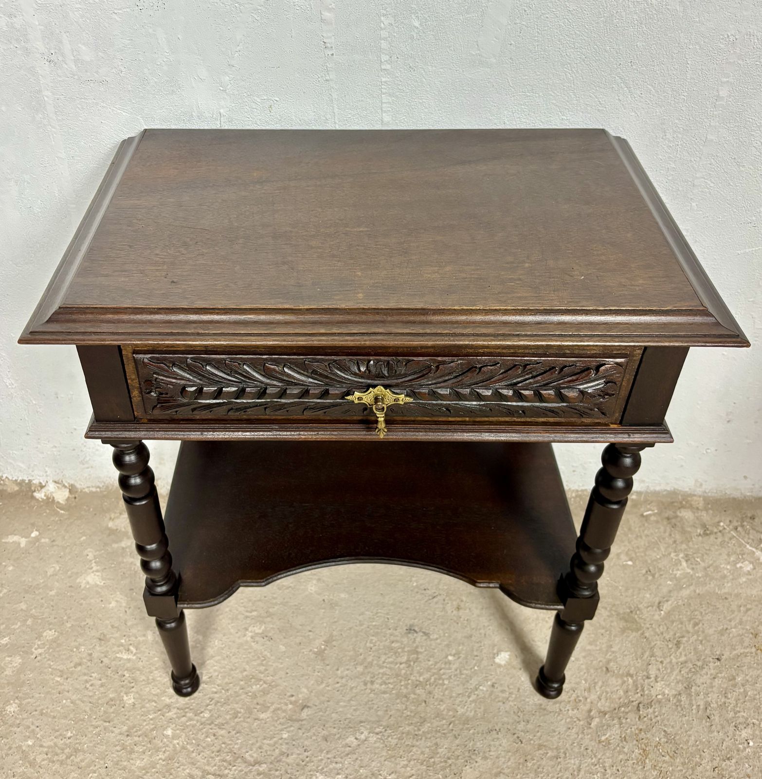 Pair Of Spanish Bedside Tables With Carved Drawers, 1930s photo buy