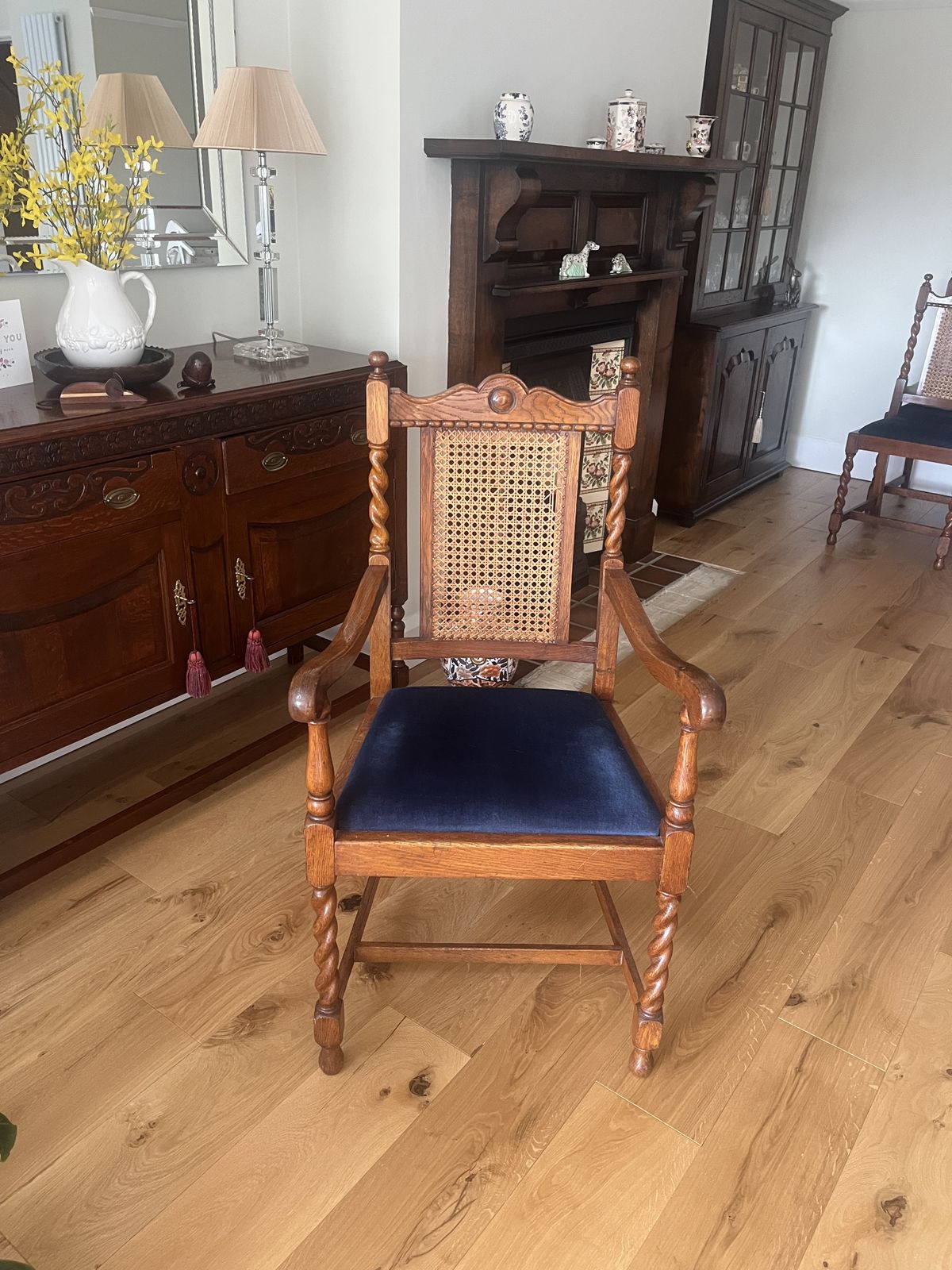 Set Of Six 1920’s Barley Twist Dining Chairs photo Furniture
