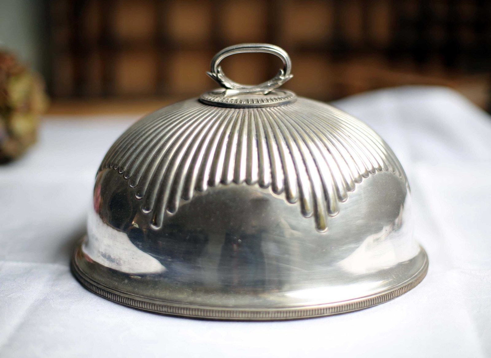 Antique Silver Food Dome Oval Cloche Bell Food Cover Mappin & Webb photo 161.0