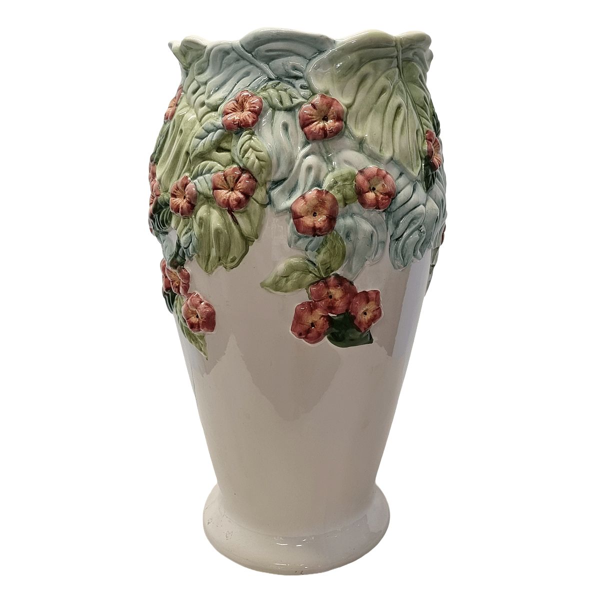 Vase en majolique portugaise aux perroquets, années 1960-1970 photo 245.0