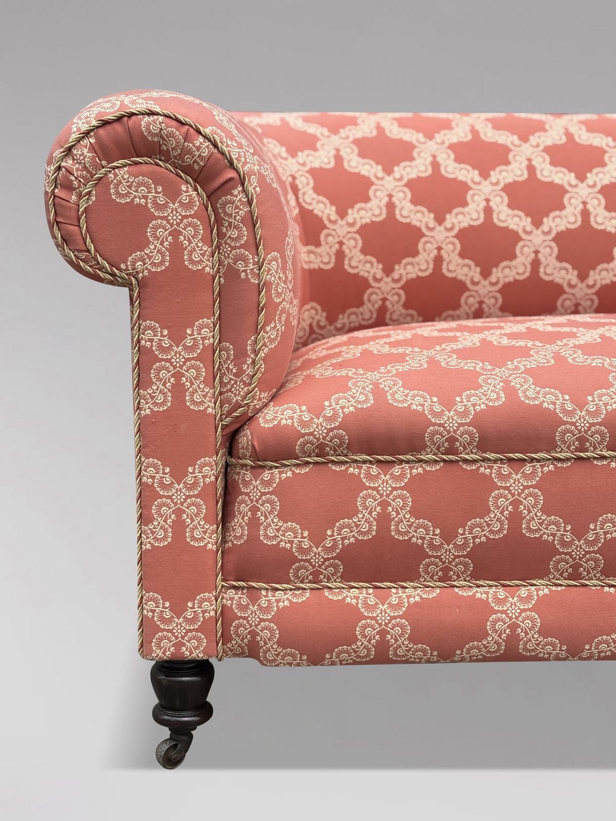 19th Century Victorian Period Upholstered Drop End Chesterfield Sofa photo 2900.0