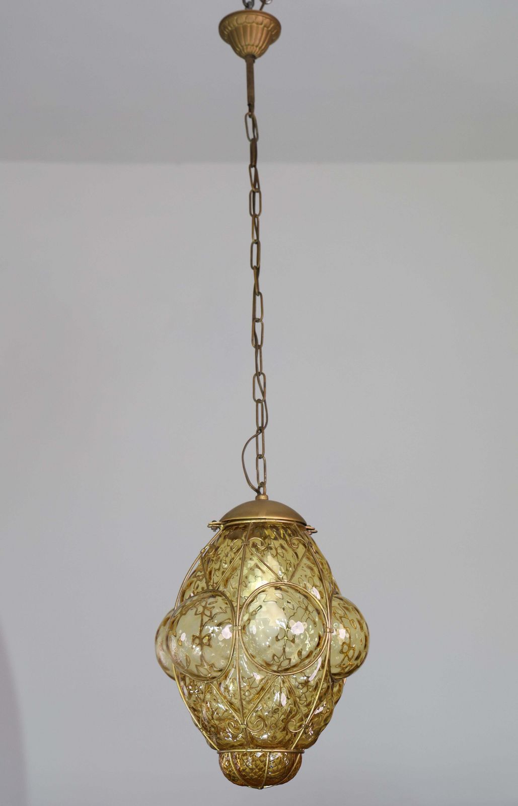 Amazing Amber Vintage Venetian Lantern, Seguso Murano Glass, 1960s photo furniture