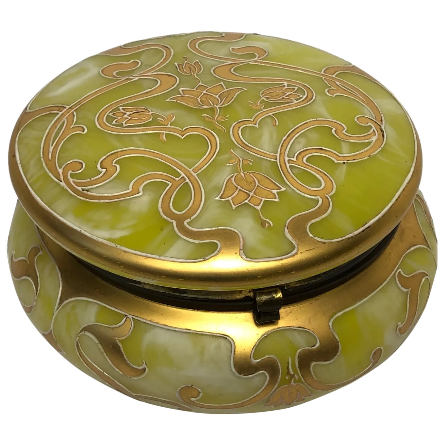Original Loetz Jugendstil Art Glass Trinket Box