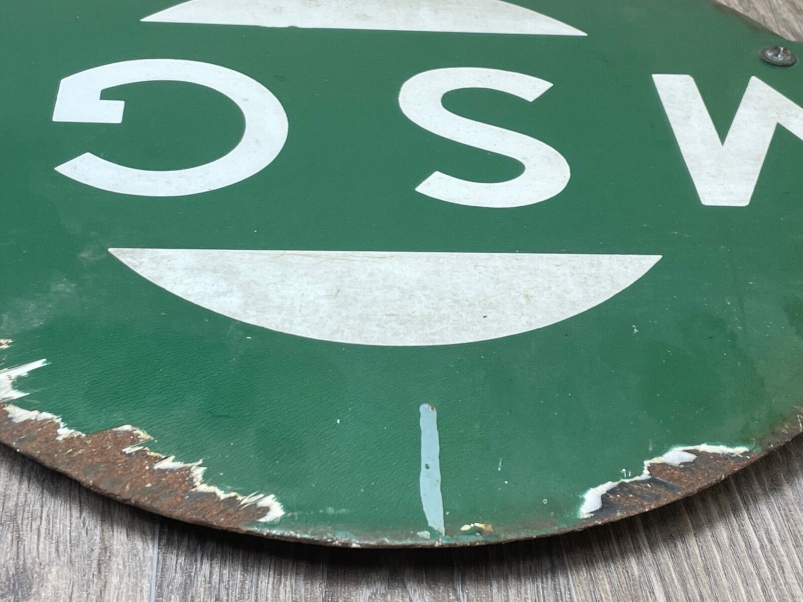 Mid Century Railway Heritage Southern Railway Enamel Target Sign Ramsgate Station photo buy