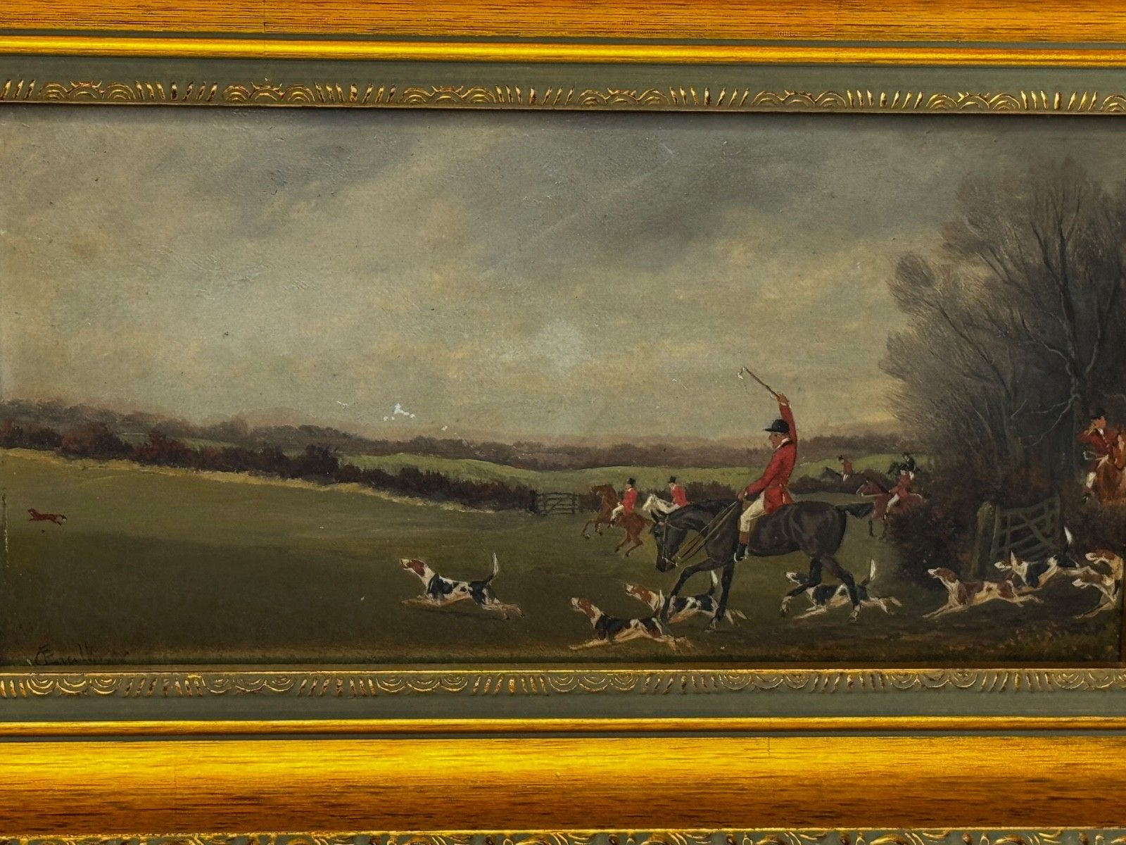 Victorian Oil Painting View Halloo (The Berkeley Hunt) C1880 By Charles Faulkner photo furniture