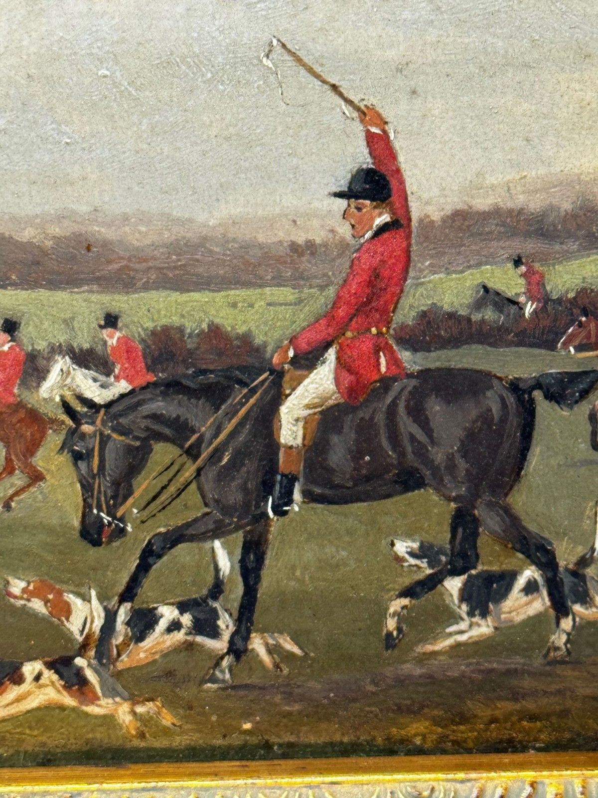 Victorian Oil Painting View Halloo (The Berkeley Hunt) C1880 By Charles Faulkner photo Art