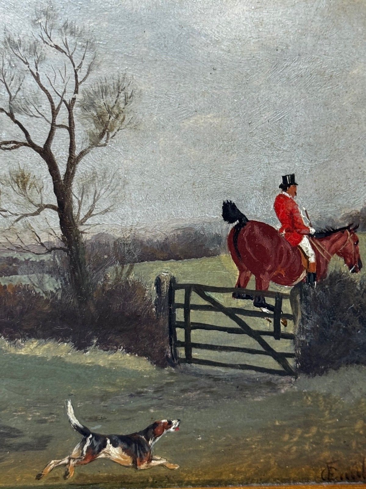 Victorian Oil Painting C1880 Full Cry (The Berkeley Hunt) By Charles Faulkner photo 4000.0