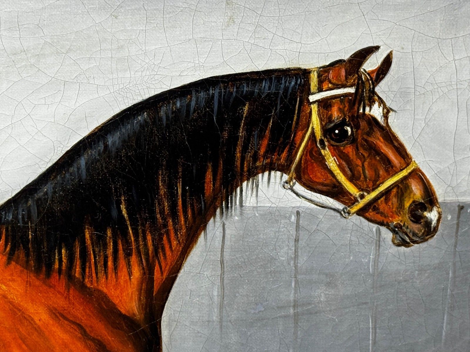 19e Eeuws Olieverfschilderij Paard Portret William The Conqueror Door Samuel Spode Ca. 1840 photo Kunst