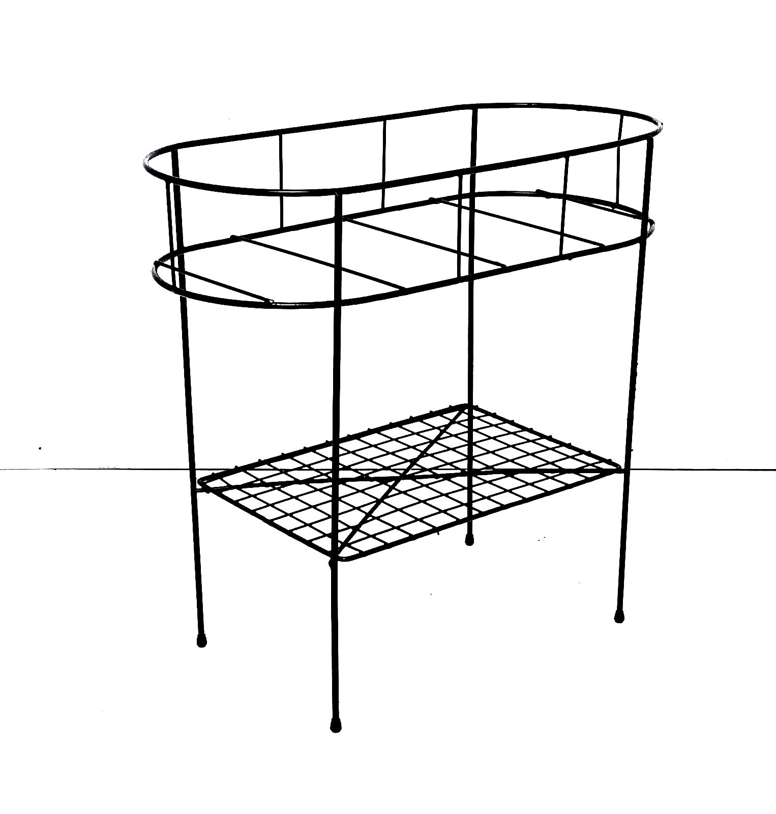 Vintage Flower Table, Planter, Ikea Sweden 1950s,  H58cm X W53 Cm X D27cm photo 250.0