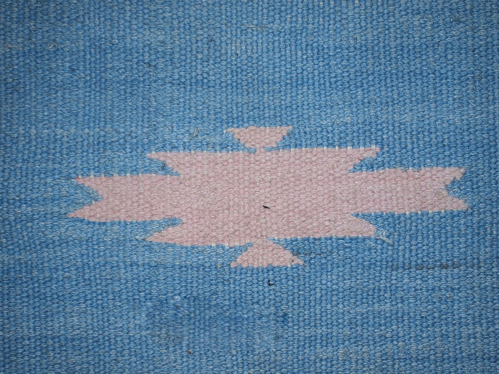 Handgemaakte vintage Indiase dhurrie flatweave kilim — 4' × 6' — ca. jaren 1960 photo buy