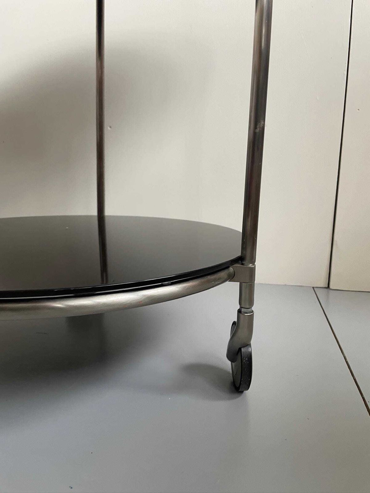 Vintage Ikea Strind Black Side Table Drinks Bar Trolley By Ehlen Johansson. photo vinterior