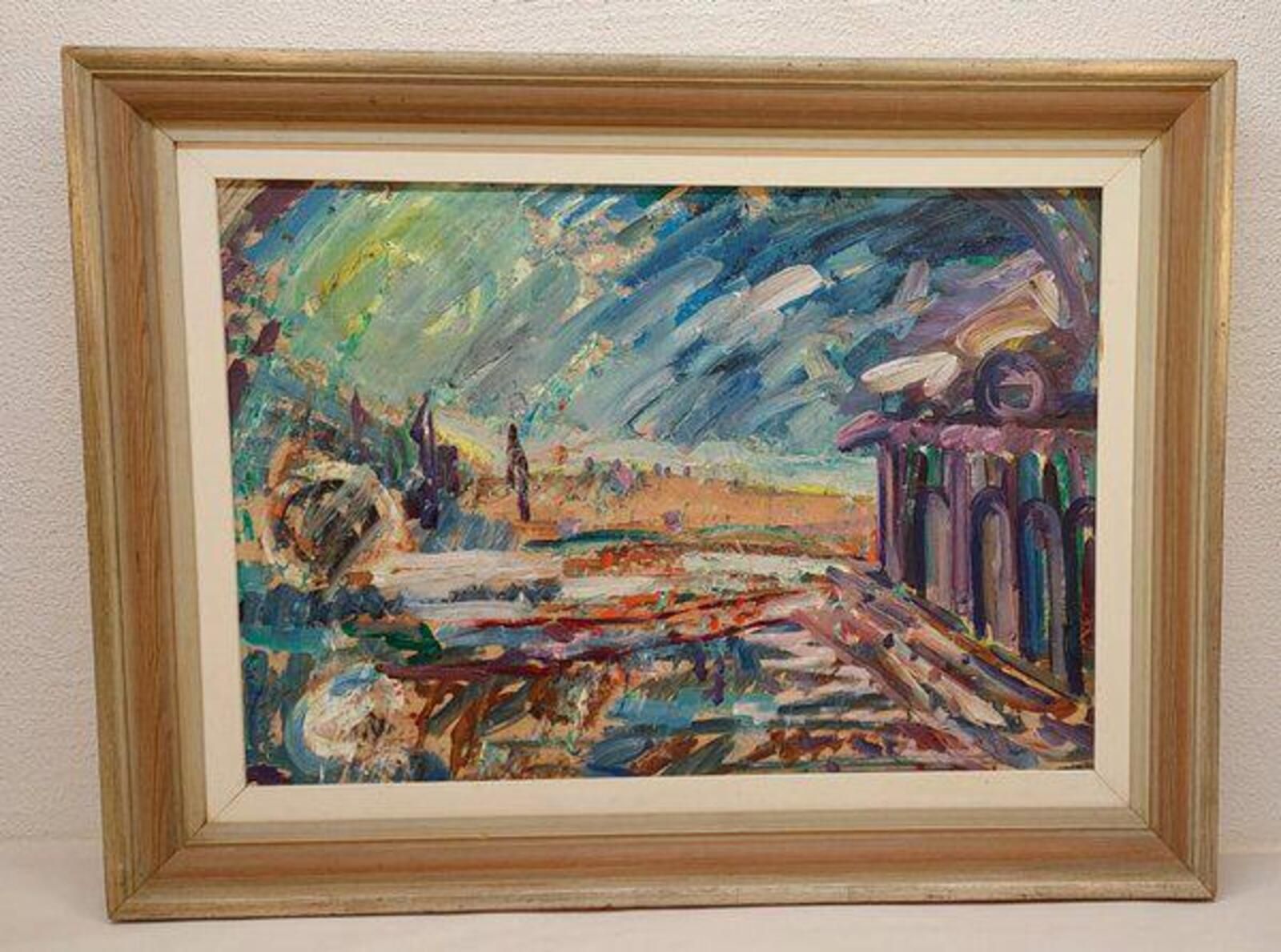 “The Harbor Arches” Oil On Canvas Painting. photo furniture