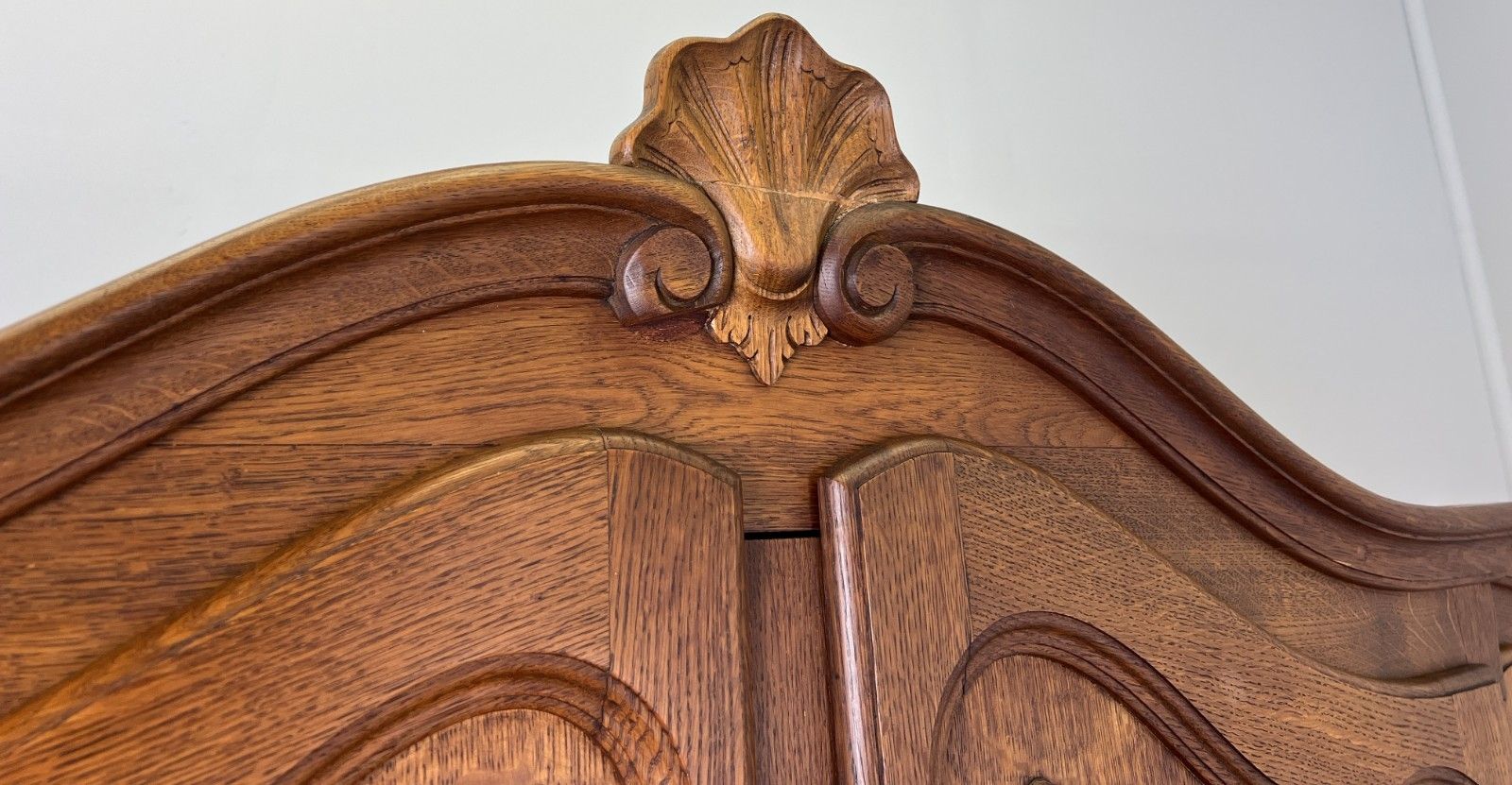 Wardrobe Vintage French Louis XVI Style Oak Four Door Carved Armoire Lot 6117 photo 849.0