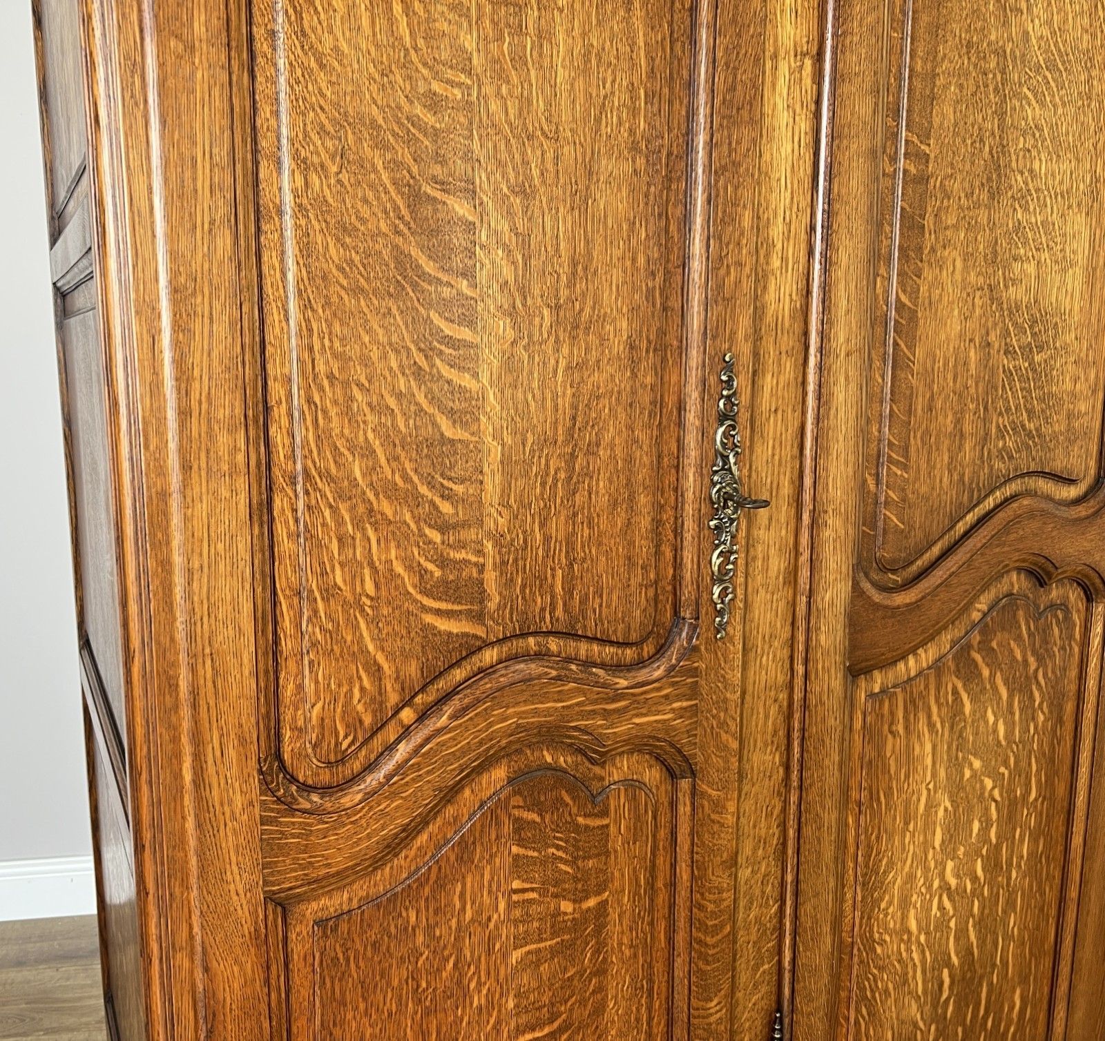 Wardrobe Vintage French Louis XVI Style Oak Four Door Carved Armoire Lot 6105 photo 849.0