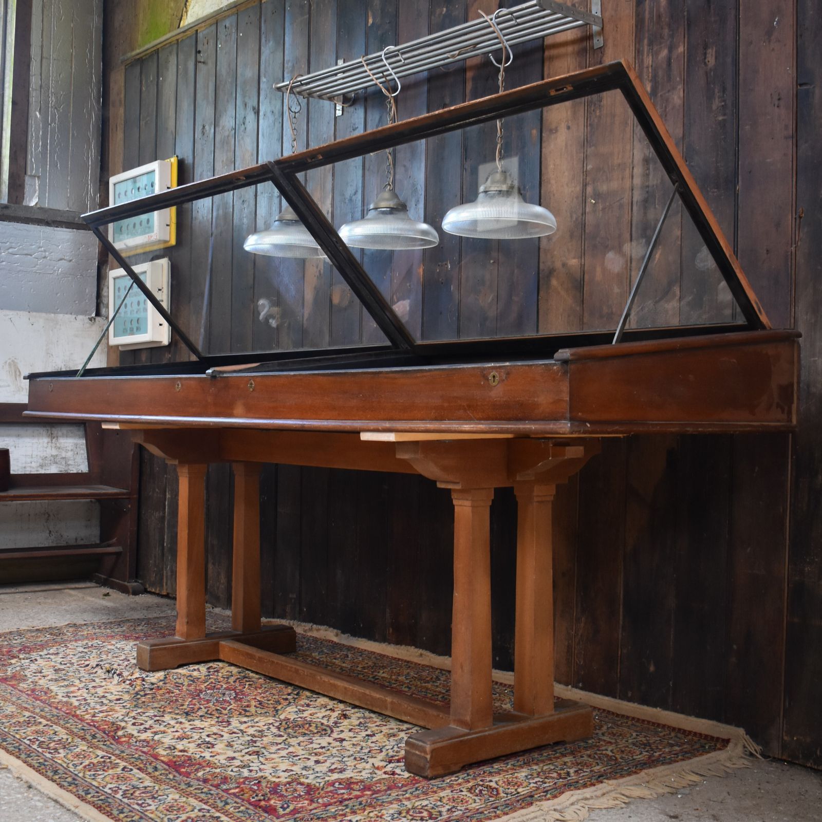 Antique Victorian Mahogany Museum Shop Lift Up Glass Counter Top Display Cabinet photo furniture