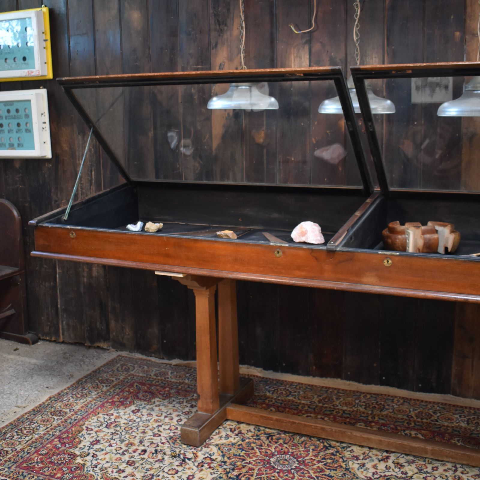 Antique Victorian Mahogany Museum Shop Lift Up Glass Counter Top Display Cabinet photo Furniture
