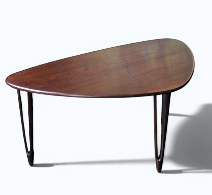 Danish Triangular Teak Coffee Table From Bc Møbler