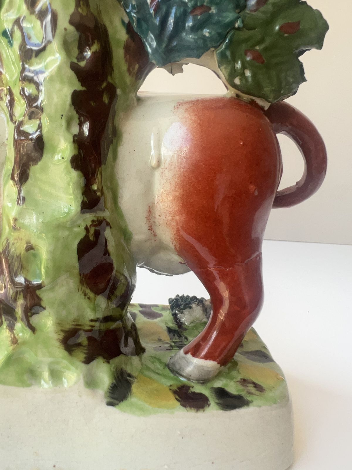 Victorian Staffordshire Cow Spill Vase Pair C.1850–1880 photo vinterior