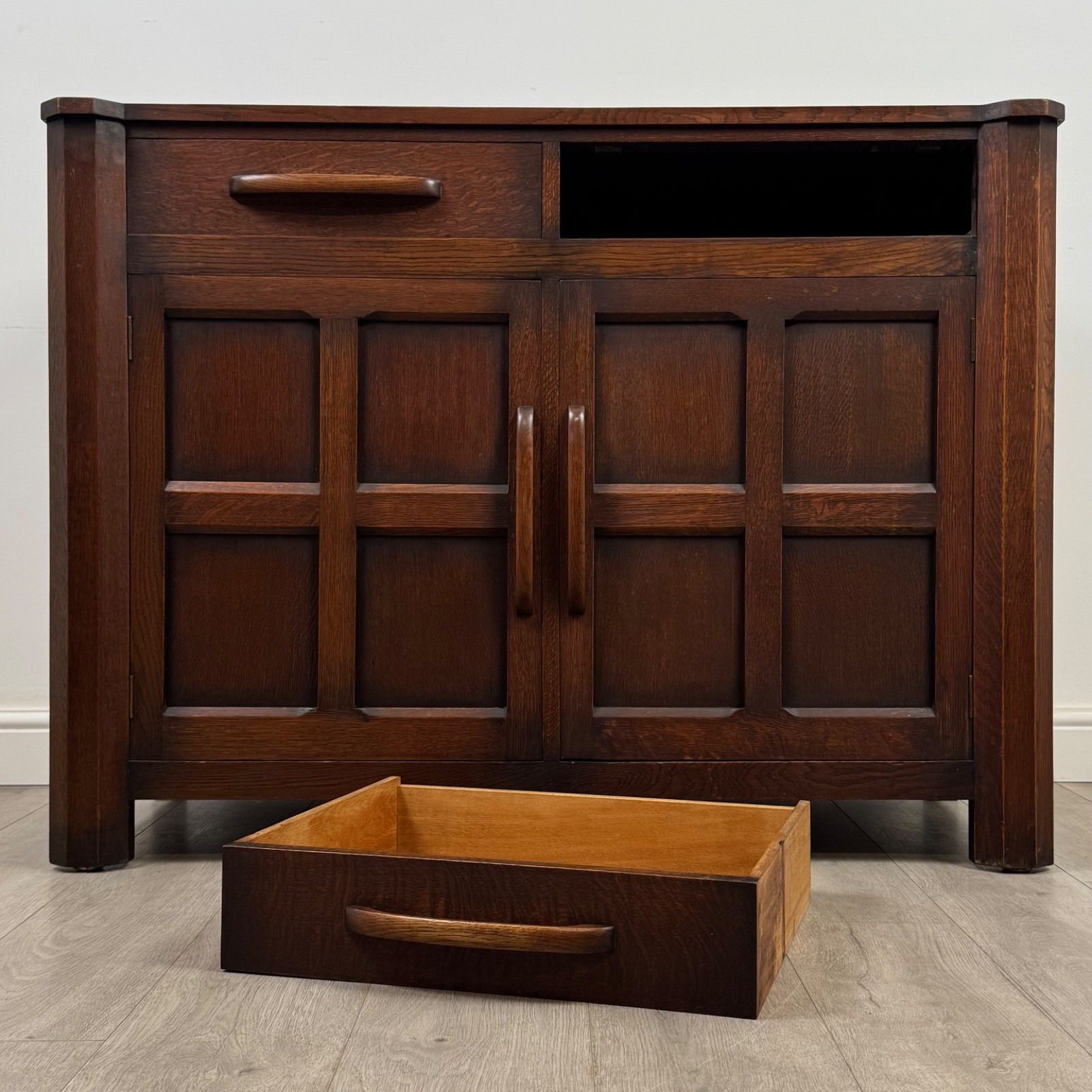Furniture Antique 20th Century Arts And Crafts Style Sideboard In Oak ( Af 5331 ) photo