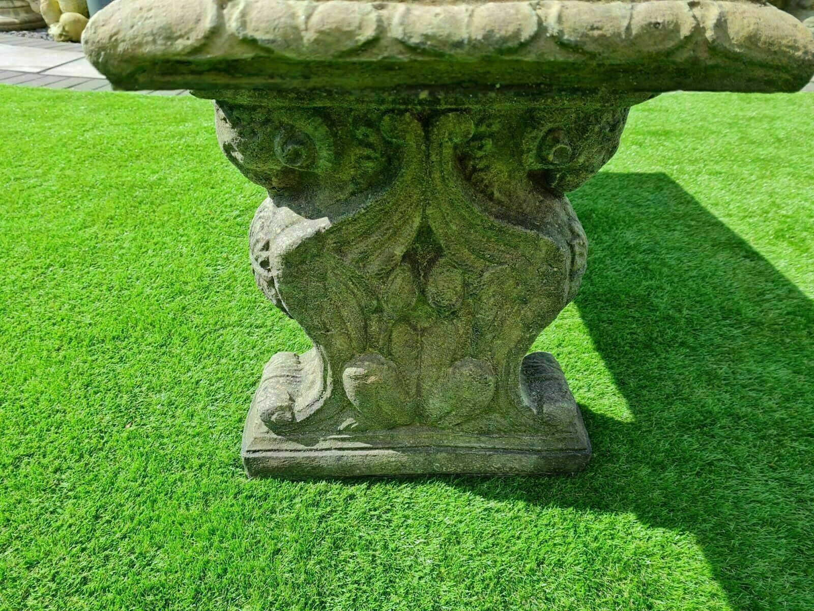 Rams Head Garden Bench Vintage , English Stone ( Delivery Available Via Our Specialist Sister Courier Company 0248. photo vintage
