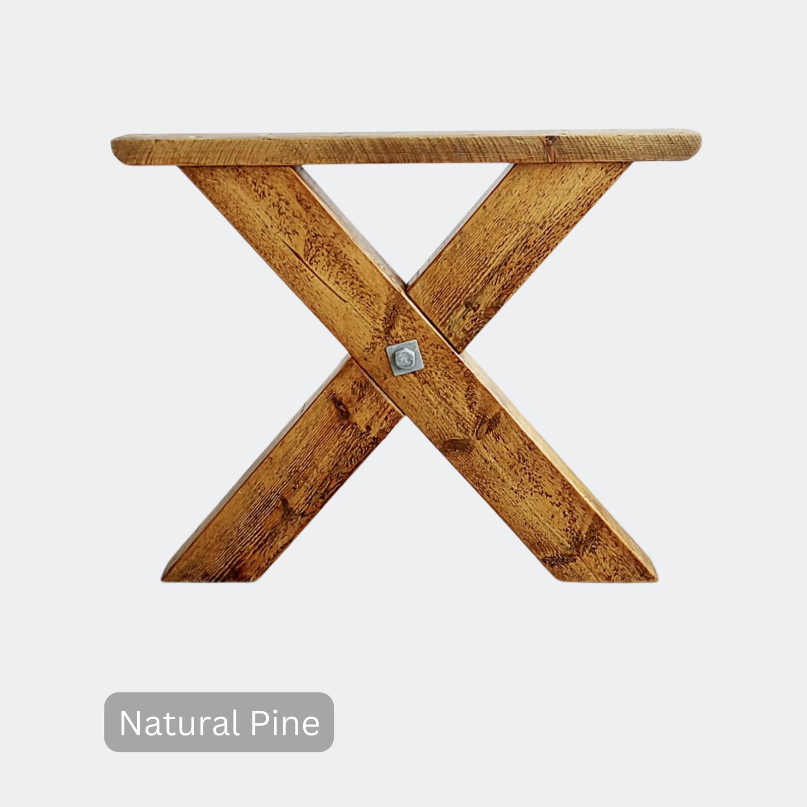 Reclaimed Rustic Wood X Frame Base Table photo vintage
