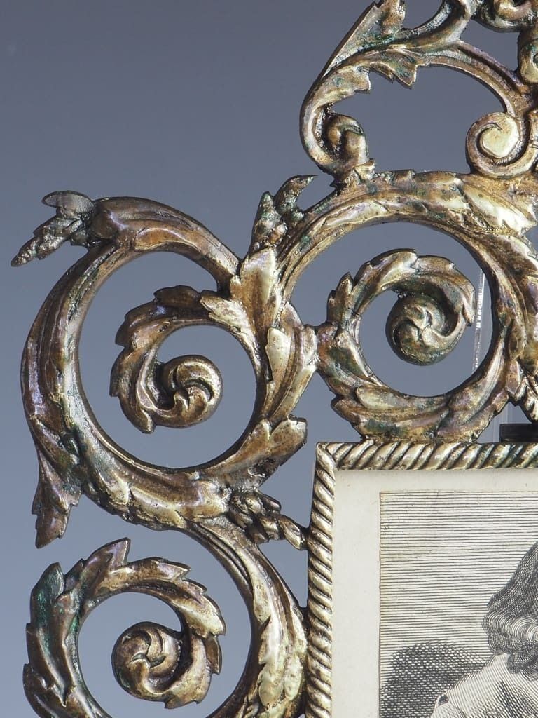 Antique French Bronze Baroque Photo Frame (Stamped) photo furniture