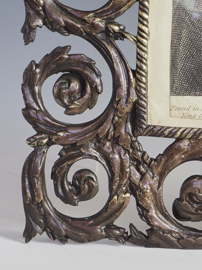 Antique French Bronze Baroque Photo Frame (Stamped) photo Home Decor
