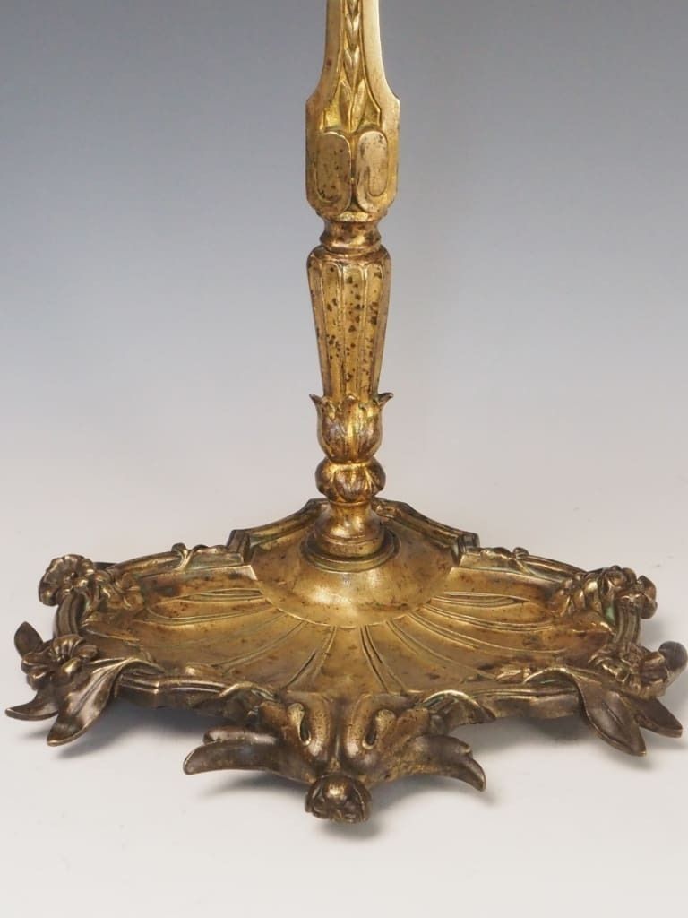 Antique Brass Fireside Tool Stand | Ornate Victorian Hearth Accessory photo furniture