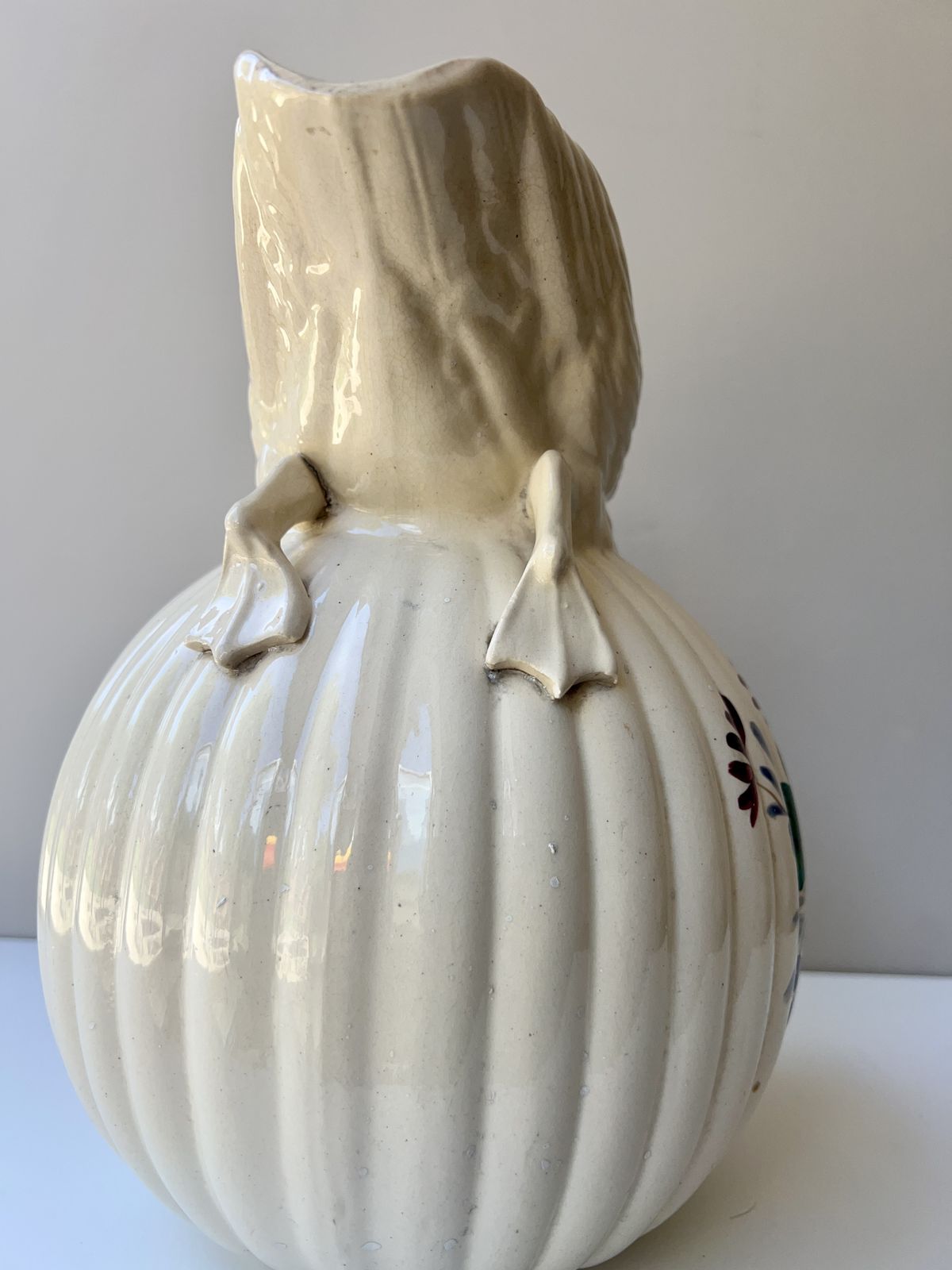 Large Antique Swan Handle Pottery Jug/Vase   C.1860 1900 photo Home Decor