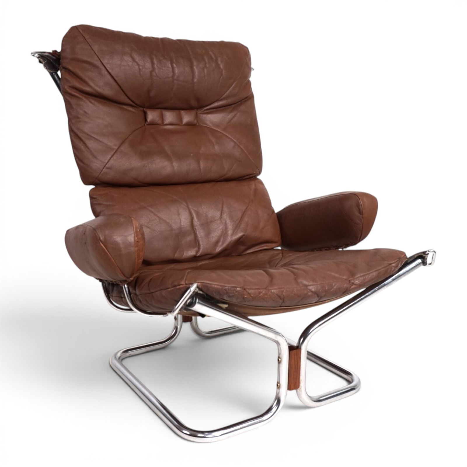 1100.0 Westnofa Wing Leather Armchair van Harald Relling, 1970 photo