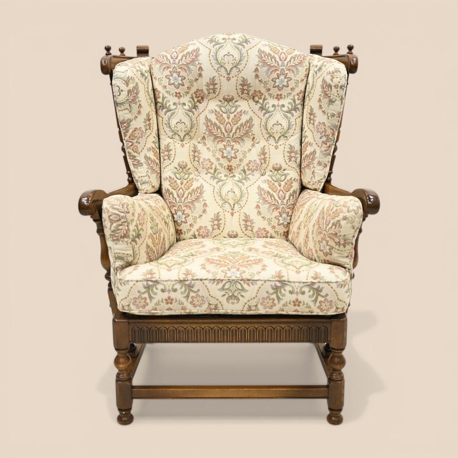 Ercol Cloister Wing Back Easy Fireside Armchair Golden Dawn Free Delivery