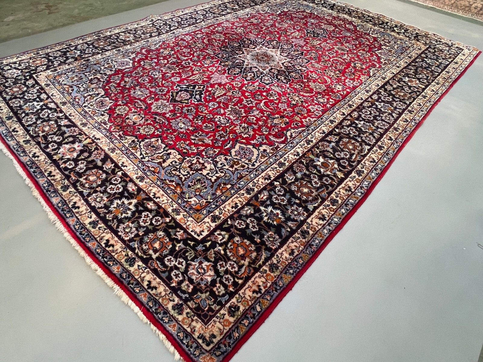 Antiek Tribal Vloerkleed 433x300 cm Wol Oosters Handgemaakt Tapijt 2502 photo for sale