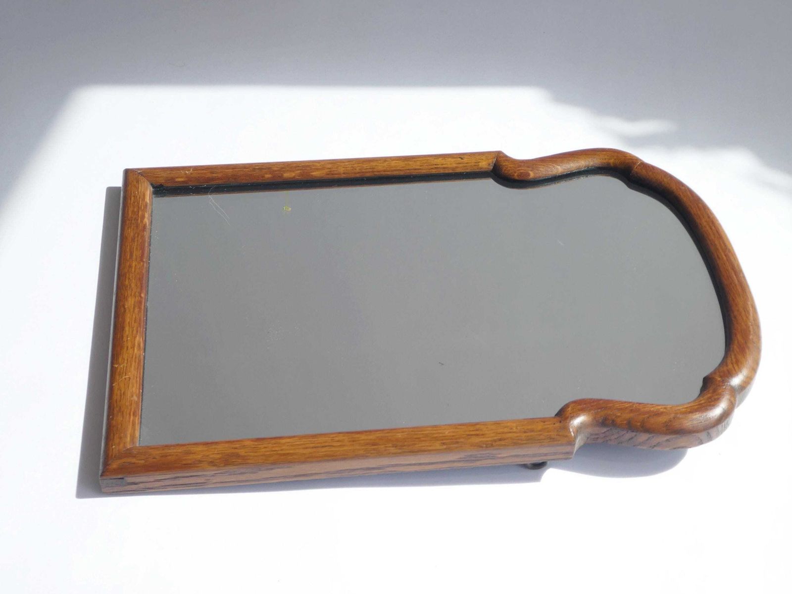 Antique Small Scalloped Wooden Wall Mirror, Dutch Wood Framed Mirror, Farmhouse Decor, photo buy