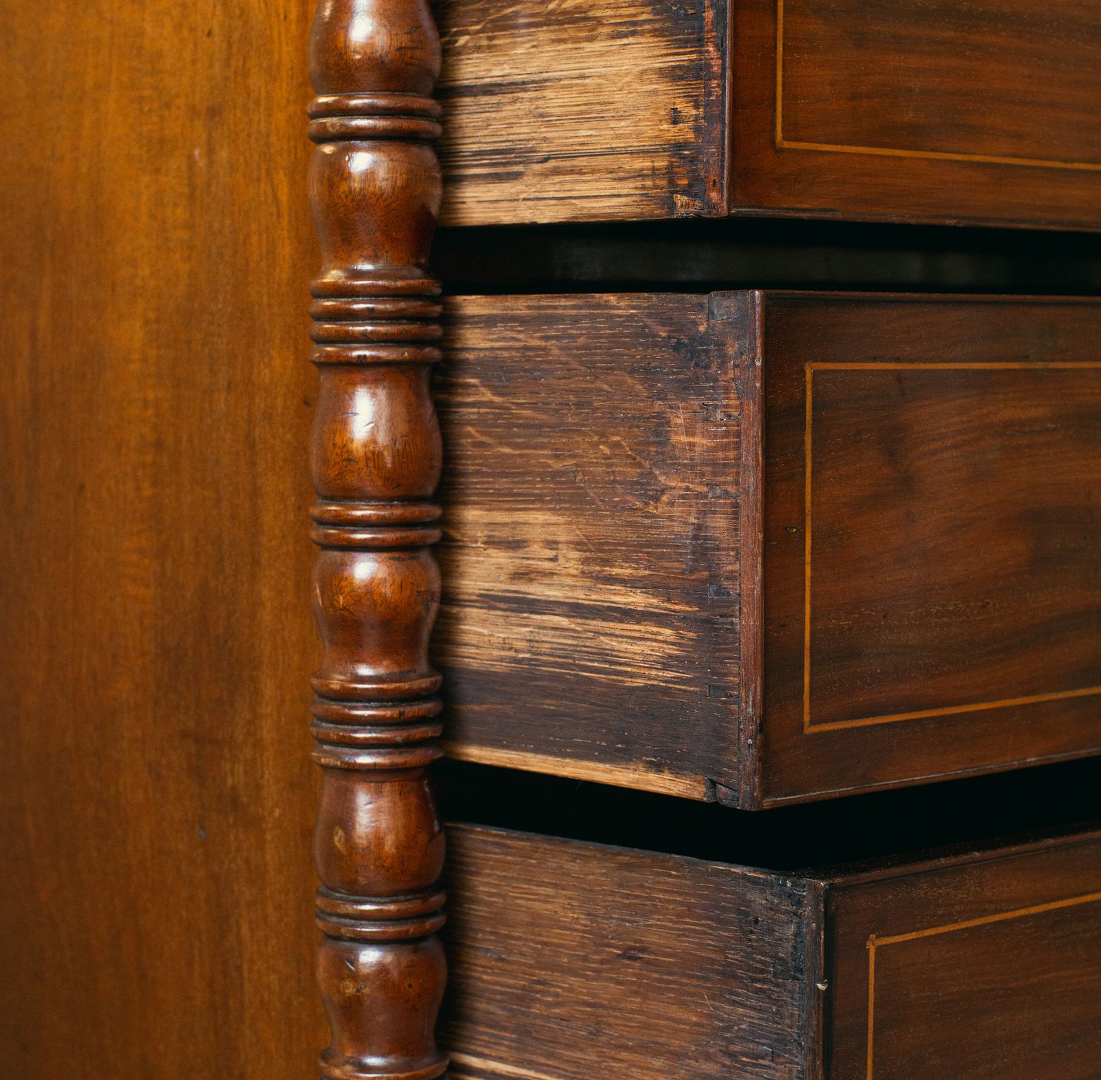 photo furniture Mahogany Bow Front Chest Of Drawers By Jas Shoolbred & Co
