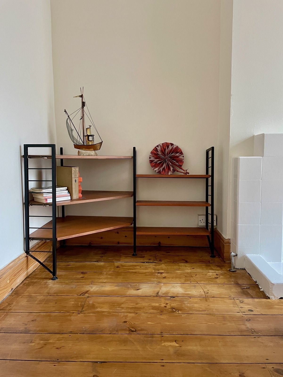 Mid Century Teak Ladderax Shelving Modular Corner Unit photo furniture
