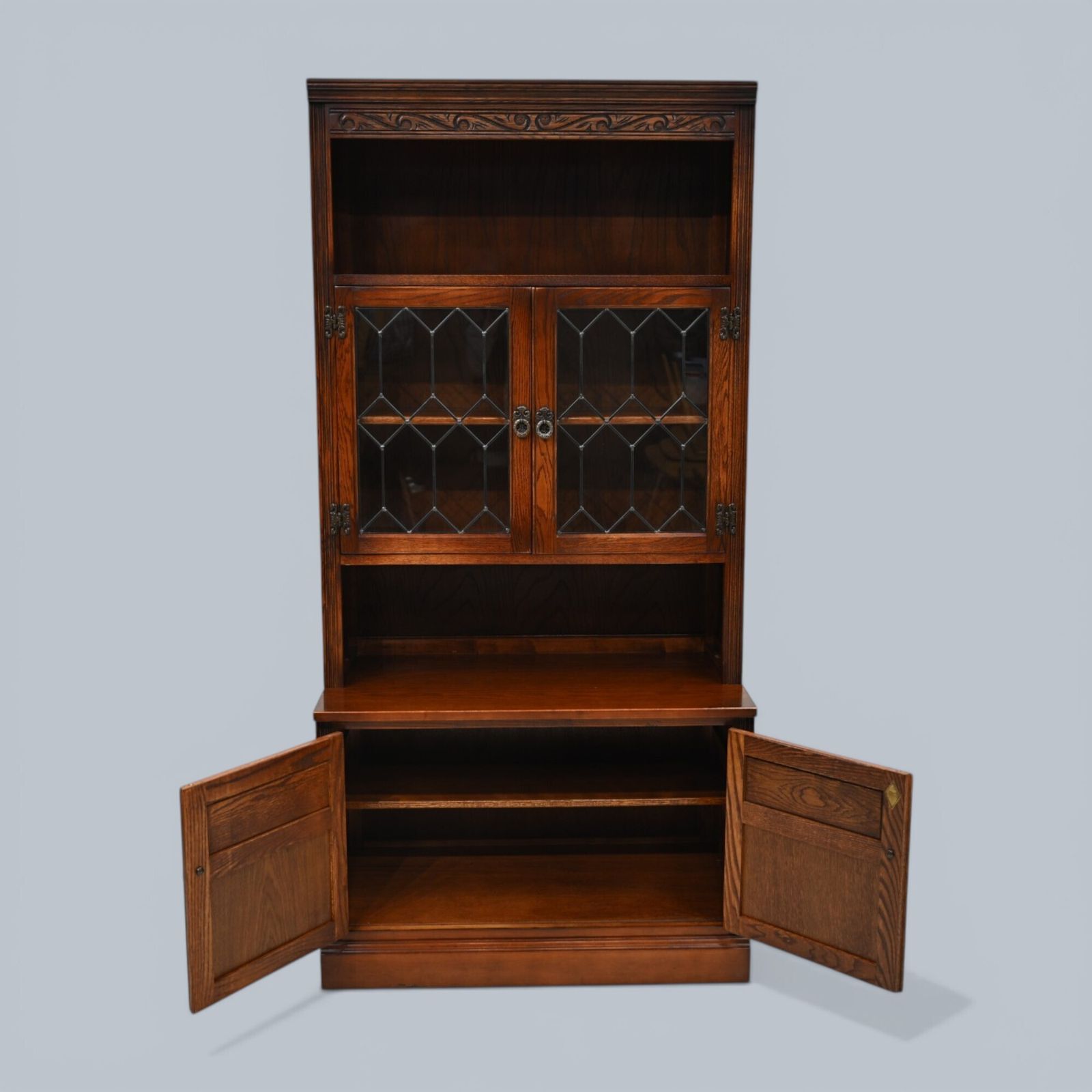 photo for sale Old Charm Wall Unit Bookcase Display Oak Tudor Brown Free Delivery*