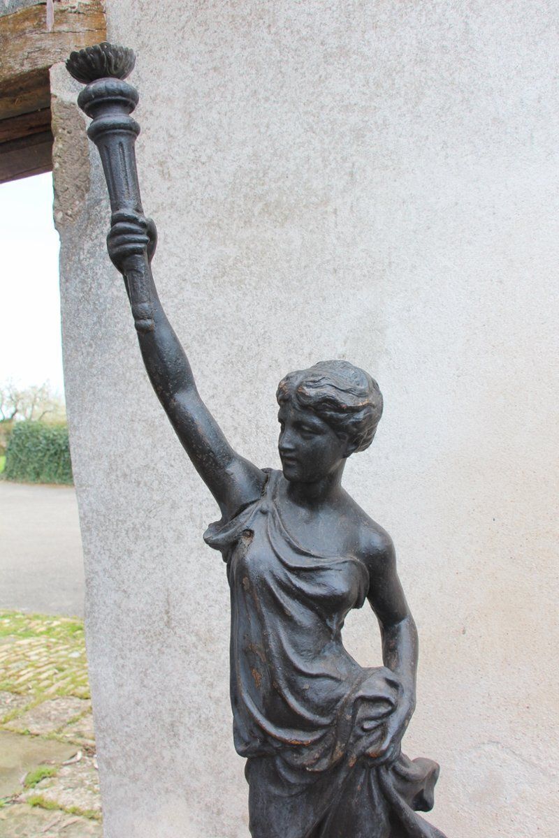Home Decor Antique Cast Iron Torchères, 1800s, Set Of 2 photo