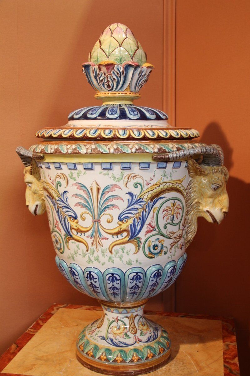 Universal Exhibition Of Paris Vase In Earthenware From Toul Bellevue, 1889 photo for sale