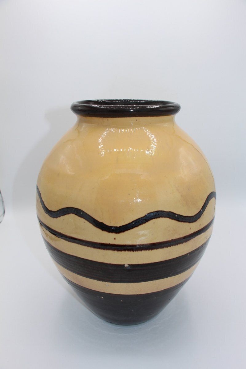 Art Deco Ceramic Vase By Paul Jacquet For Primavera, 1930s photo Home Decor