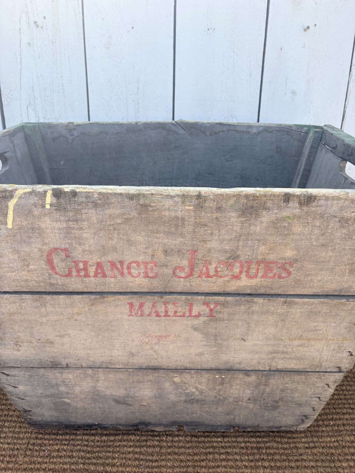 Vintage French Champagne Collecting Crate photo for sale