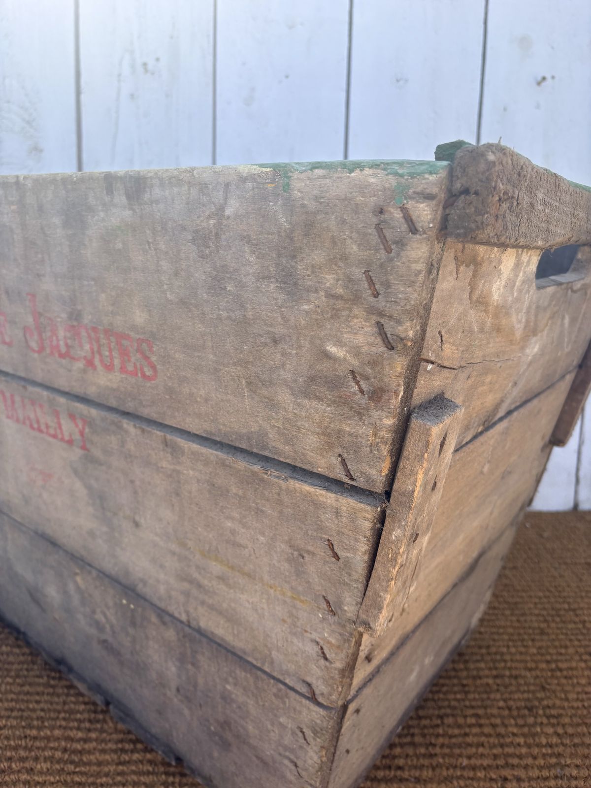 Vintage French Champagne Collecting Crate photo vintage