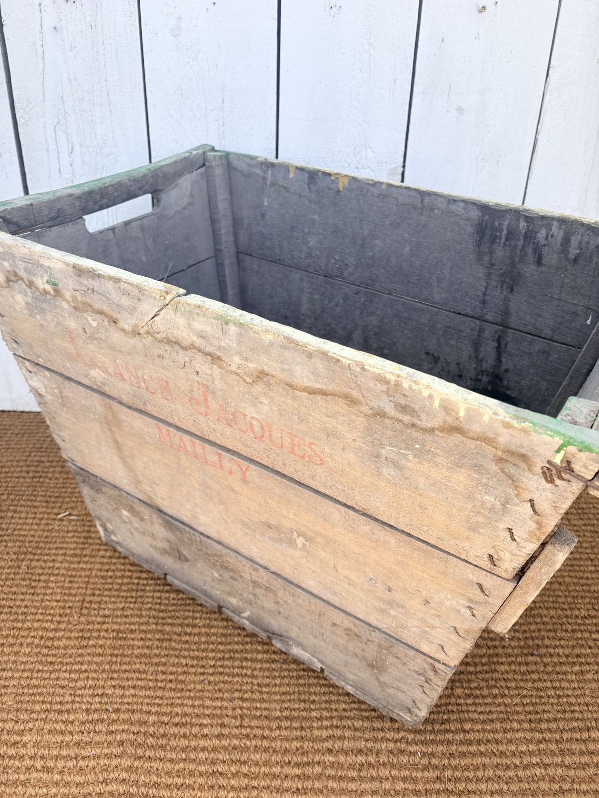 photo for sale Vintage French Champagne Collecting Crate