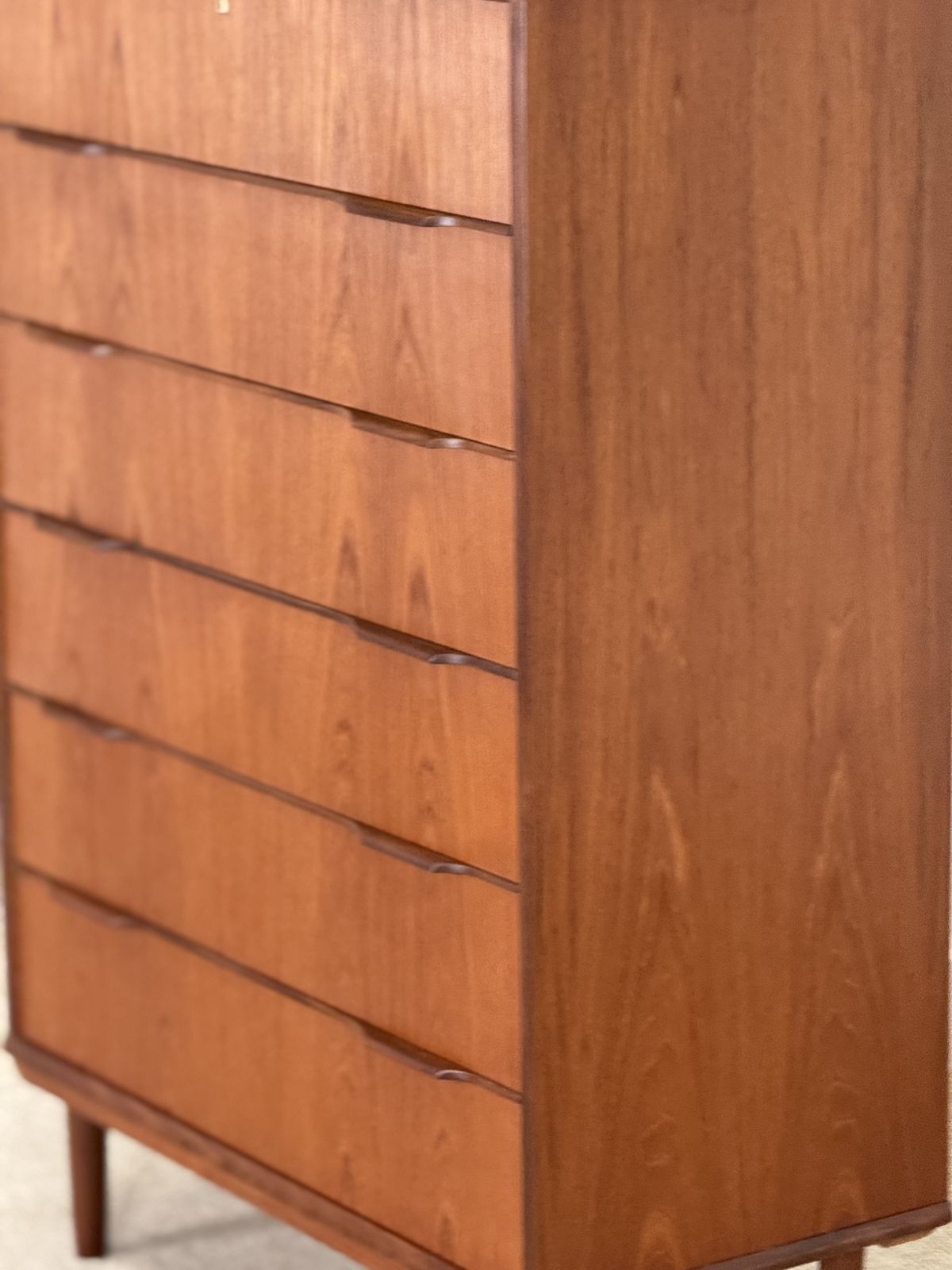 Mid Century Tall Chest Of Drawers (Made In Denmark 1960) photo Furniture