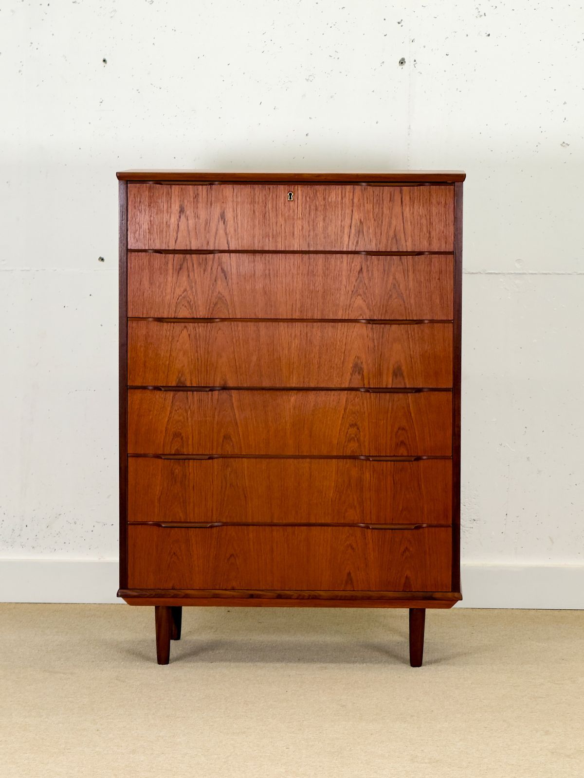 1100.0 Mid Century Tall Chest Of Drawers (Made In Denmark 1960) photo