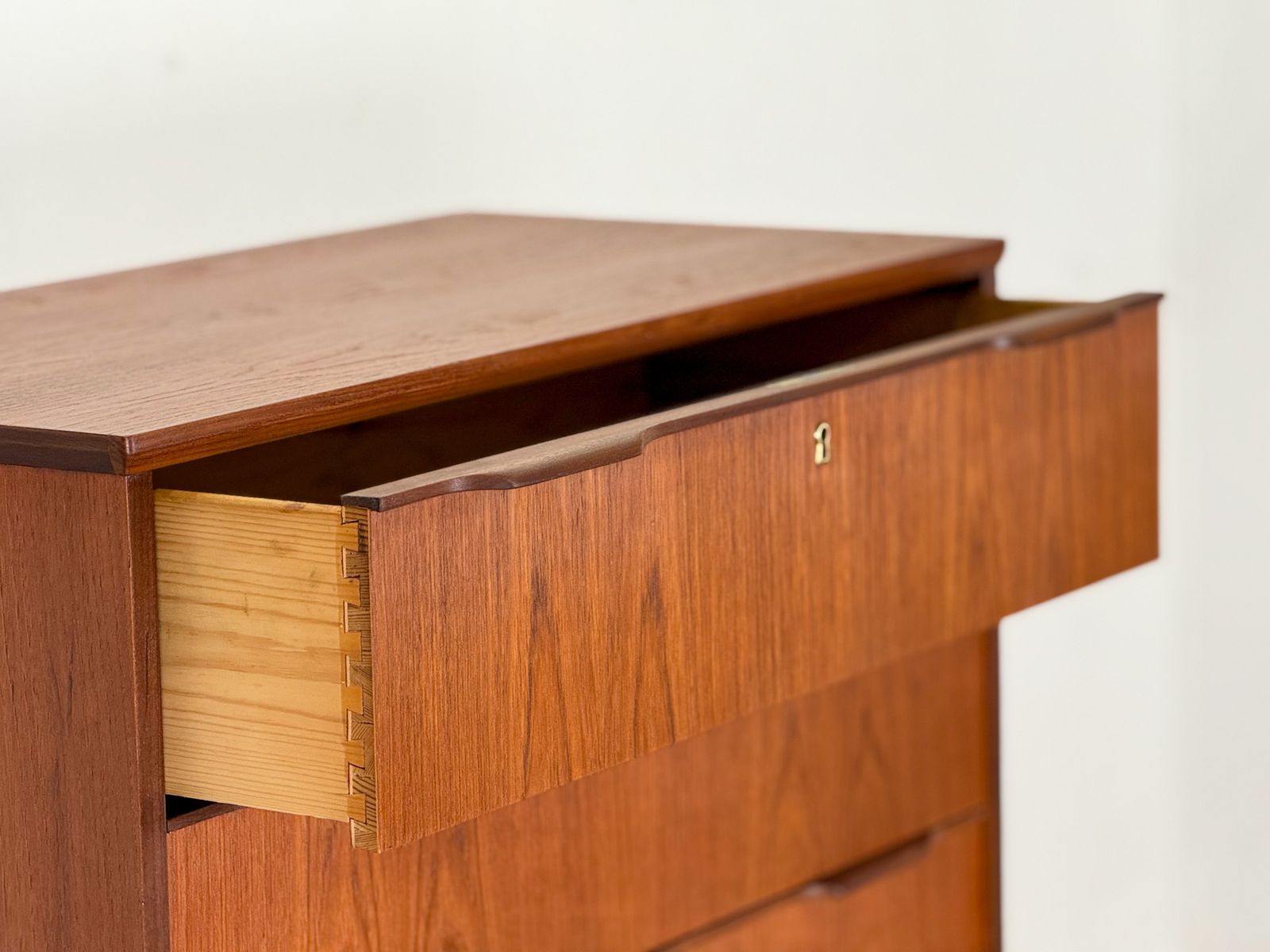 photo buy Mid Century Tall Chest Of Drawers (Made In Denmark 1960)