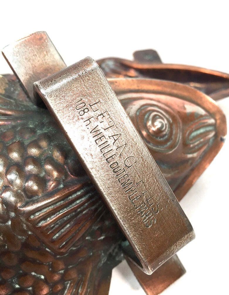 Antique Kitchenalia   French Copper Fish Chocolate Mould By Letang Fils C.1900 photo vintage