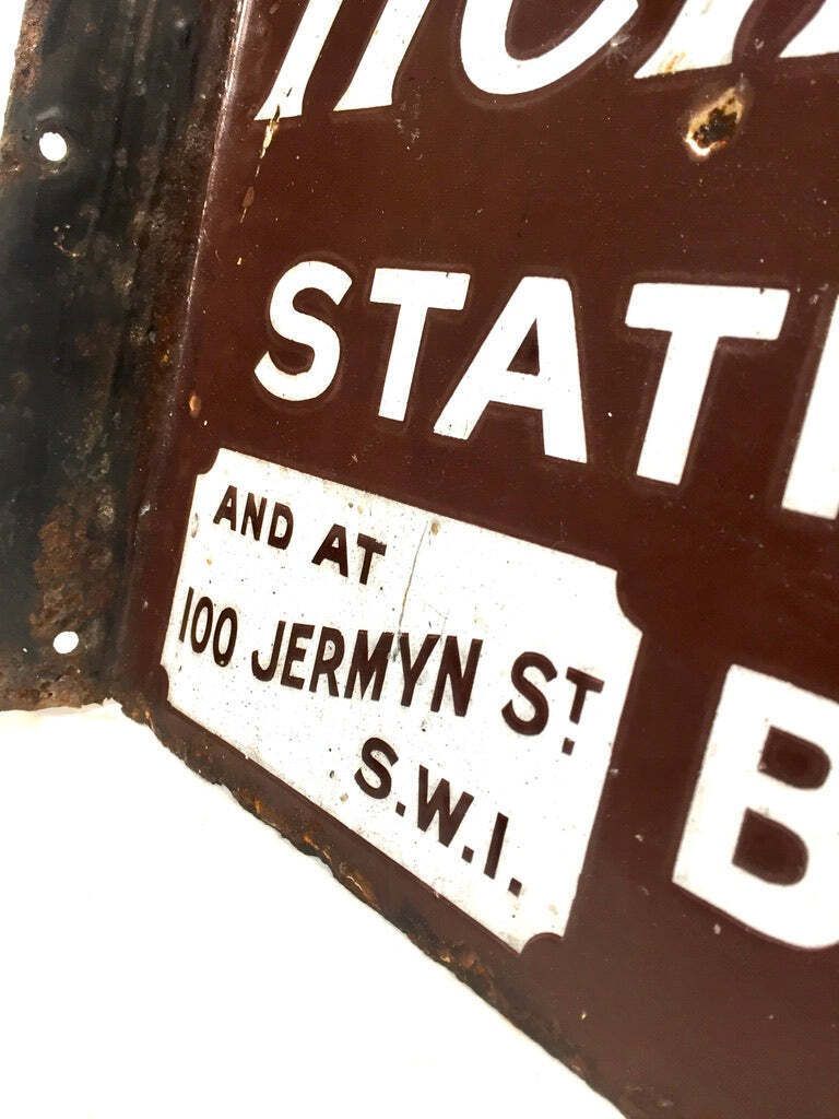 Antique Advertising   Early 20th Century Enamel Sign For A London Estate Agents photo for sale