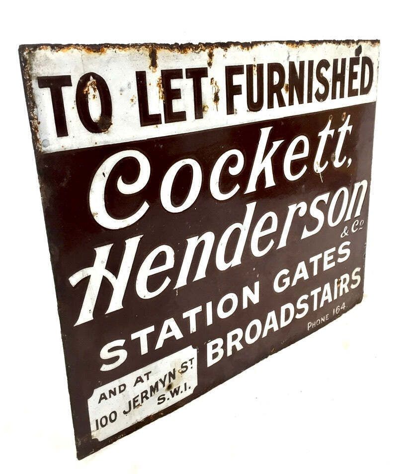 Antique Advertising   Early 20th Century Enamel Sign For A London Estate Agents photo buy