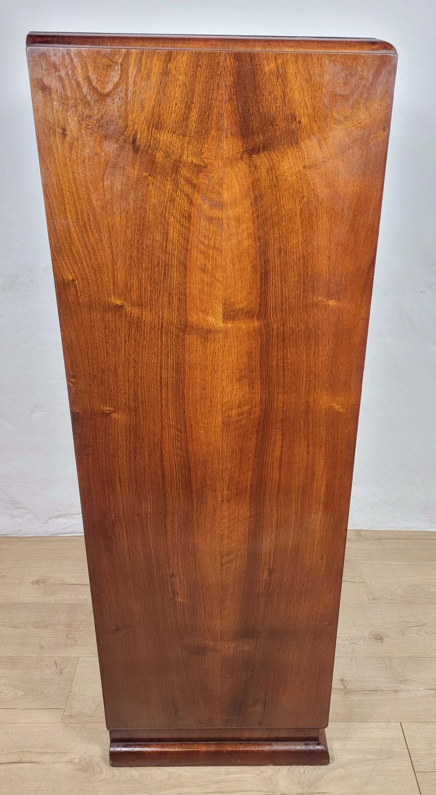 photo buy Vintage Walnut Tall Boy Art Deco Mid Century Lock And Key Delivery Available