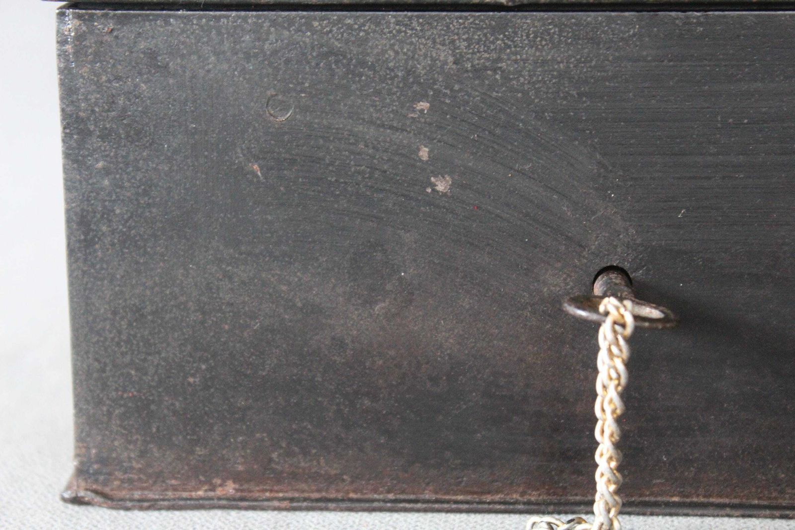 Antique Heavy And Solid French Metal Cash Box, Safe, One Key, Industrial Money Box, Storage Box, Strong Box, Secret Treasure Box photo for sale